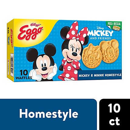 Eggo Disney Mickey Mouse Mini Frozen Waffles Breakfast Homestyle 10 Count - 12.3 Oz - Image 2