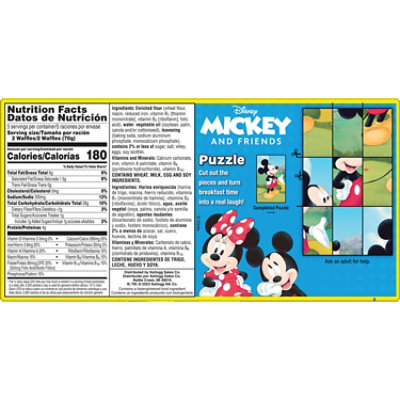 Eggo Disney Mickey Mouse Mini Frozen Waffles Breakfast Homestyle 10 Count - 12.3 Oz - Image 6