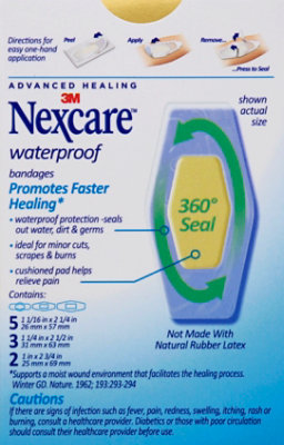 Nexcare Bandages Pain Reliever Waterproof Assorted Sized - 10 Count - Image 3