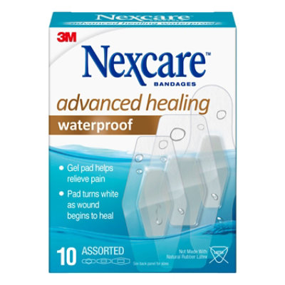 Nexcare Bandages Pain Reliever Waterproof Assorted Sized - 10 Count - Image 2