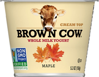 Brown Cow Cream Top Yogurt Whole Milk Maple - 5.3 Oz - Image 2