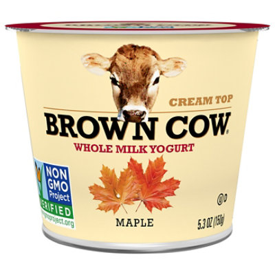 Brown Cow Cream Top Yogurt Whole Milk Maple - 5.3 Oz - Image 1