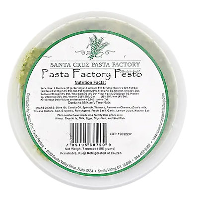 Santa Cruz Pasta Factory Pesto - 8 Oz - Image 1