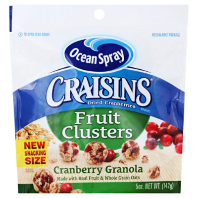 Ocean Spray Craisins Cranberries Dried Fruit Clusters Cranberry Granola - 5 Oz