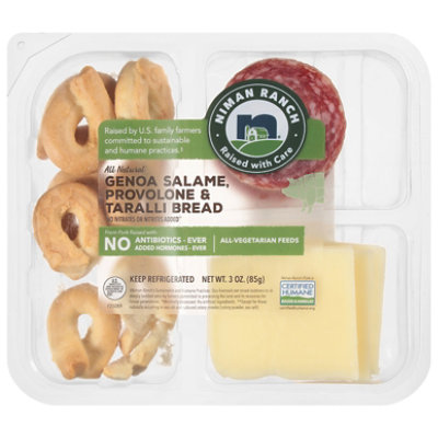 Niman Ranch Snack Pk Genoa Provolone Taralli Abf - 3 Oz - Image 1