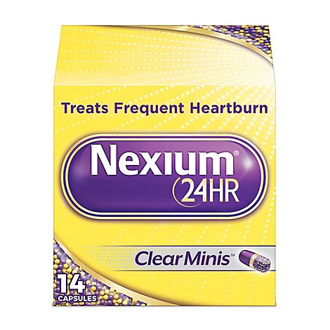 Nexium Acid Reducer Capsules 24 Hr 20 mg Delayed-Release Clear Minis - 14 Count