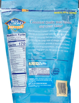 Blue Diamond Almonds Bold Salt N Vinegar Bag - 16 Oz - Image 6