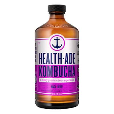 Health Ade Kombucha Maca Berry Super Tea - 16 Fl. Oz.
