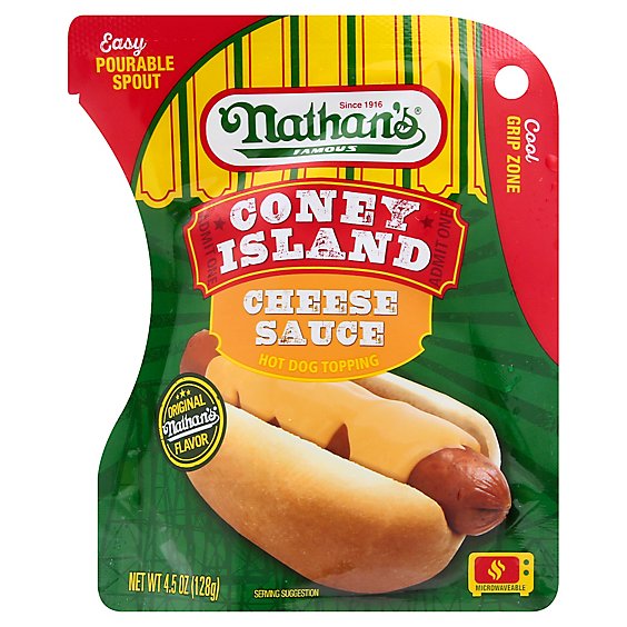 Nathans Hot Dog Toppers Cheese Sauce - 4.5 Oz