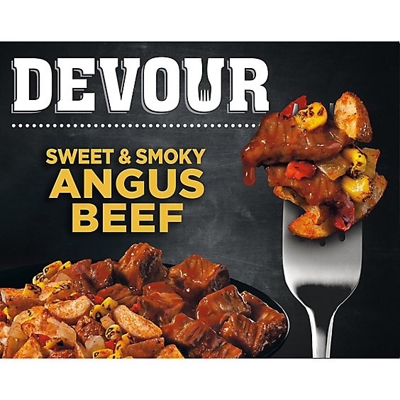 Devour Frozen Meals Angus Beef Sweet & Smoky - 10 Oz