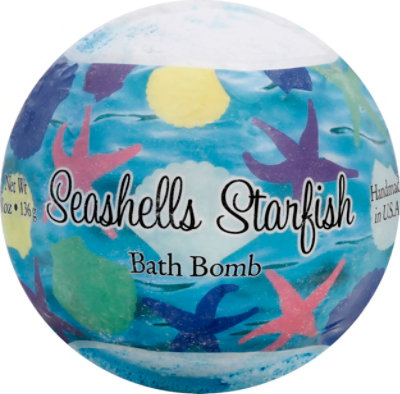 Seashells And Starfish Bath Bomb - 4.8 Oz - Image 2