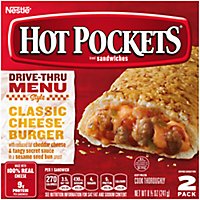Hot Pockets Drive Thru Menu Style Classic Cheeseburger Sandwiches Box - 2 Count - Image 1