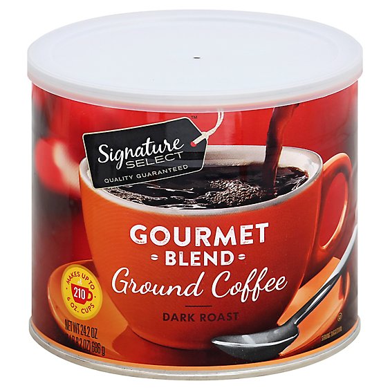 Signature SELECT Coffee Ground Dark Roast Gourmet Blend - 24.2 Oz