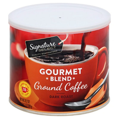 Signature SELECT Coffee Ground Dark Roast Gourmet Blend - 24.2 Oz