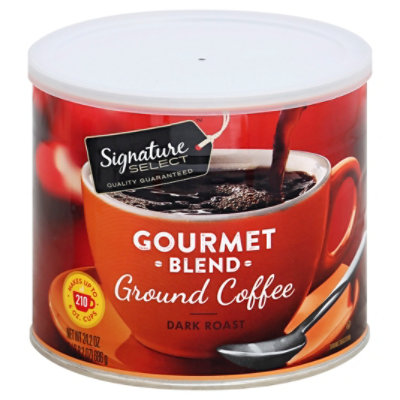 Signature SELECT Coffee Ground Dark Roast Gourmet Blend - 24.2 Oz - Image 1