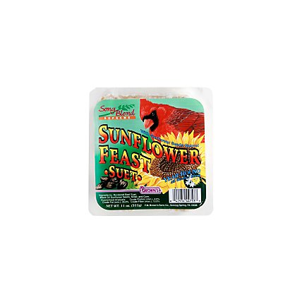 Browns Song Blend Wild Bird Food Suet Sunflower Feast Tub - 11 Oz - Image 1