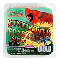 Browns Song Blend Wild Bird Food Suet Sunflower Feast Tub - 11 Oz - Image 1
