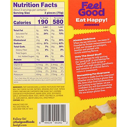 Feel Good Goods Mozzarella Sticks - 8 Oz. - Image 6