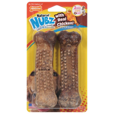 Nylabone Nubz Dog Chews Edible Chicken Jumbo 2 Count - 6.8 Oz - Image 1