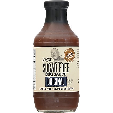 G Hughes Bbq Sauce Sugar Free Smokehouse Original - 18 Oz - Image 2