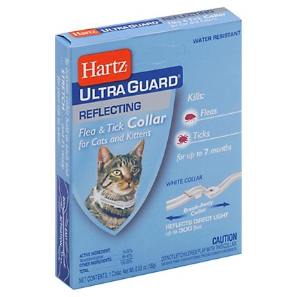 Hartz Ultraguard Flea & tick Collar for Cats and Kittens Reflecting White - 0.53 Oz - Image 1