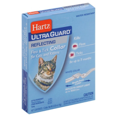 Hartz Ultraguard Flea tick Collar for Cats and Kittens Reflecting White 0.53 Oz acmemarkets