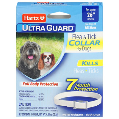 Hartz Ultraguard Collar Flea & Tick for Large Dog White Fresh Scent - 1.15 Oz - Image 1