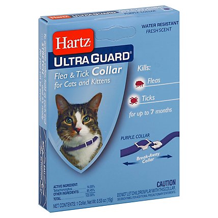 Hartz UltraGuard Flea & Tick Collar Purple For Cats And Kittens - Each - Image 1