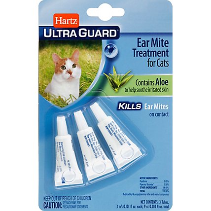 Hartz Ear Mite Treatment for Cats Ultra Guard - 3 Count - Image 2