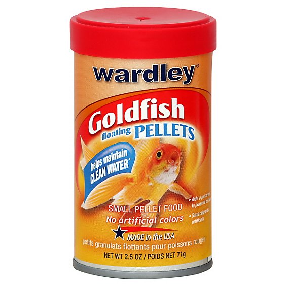 Wardley Fish Food Goldfish Floating Pellets Small Can - 2.5 Oz