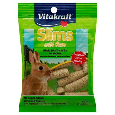 Vitakraft Nibble Sticks For Rabbits Slim With Carrot Pouch - 1.76 Oz ...