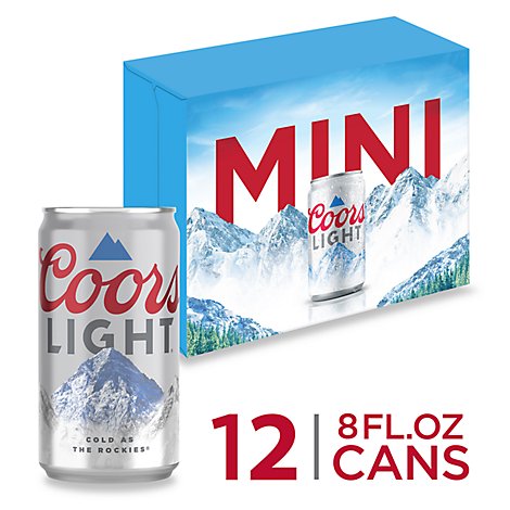 Coors Light Beer Lager 4.2% ABV In Can - 12-8 Fl. Oz.