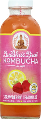 Buddhas Brew Bev Straw Lemon Kombucha - 16 Fl. Oz. - Image 2