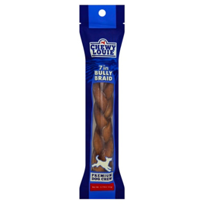 Chewy Louie Dog Treat Bully Stick Braided Bag - 1 Oz