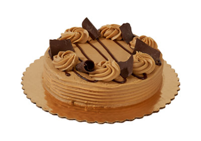 Bakery Cake 8 Inch 1 Layer Peanut Butter Iced - Each - Image 1