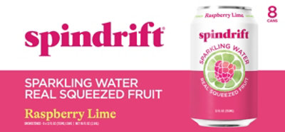 Spindrift Sparkling Water Raspberry Lime - 8-12 Fl. Oz. - Image 5