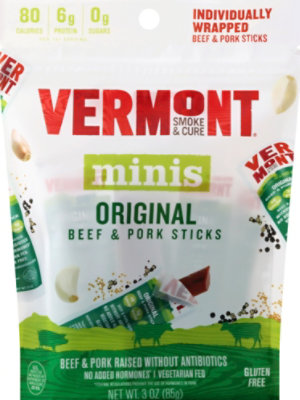 Vermont S Beef Pork Stck Cr Ppr - 3 Oz