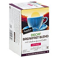 Signature SELECT Coffee Pods Single Serve Light Roast Breakfast Blend Decaf - 12-0.42 Oz - Image 1
