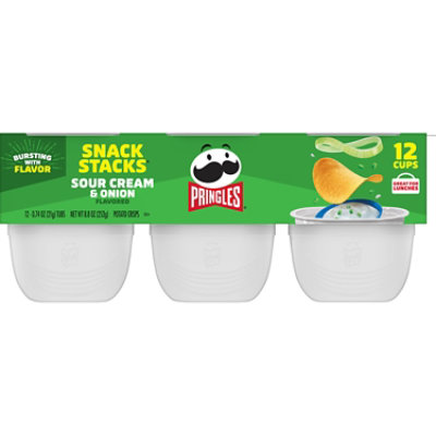 Pringles Potato Crisps Chips Lunch Snacks Sour Cream and Onion 12 Count - 8.8 Oz - Image 5