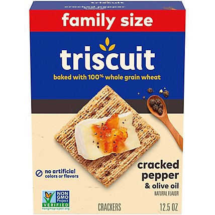 Triscuit Crackers Cracked Pepper & Olive Oil Family Size - 12.5 Oz - Image 2