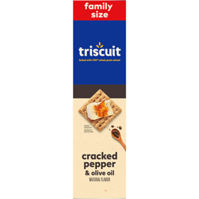 Triscuit Cracked Pepper & Olive Oil Whole Grain Wheat Crackers Family Size - 12.5 Oz - Image 2