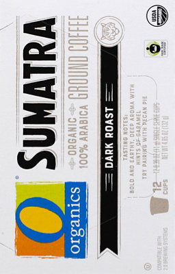 O Organics Coffee Organic Single Serve Cups Dark Roast Sumatran - 12-0.39 Oz - Image 3