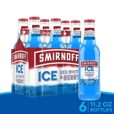 Smirnoff Ice Red White And Berry Malt Beverage 4.5% ABV In Bottles - 6-11.2 Oz - Image 1