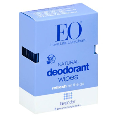 Eo Deodorant Lavender Wipes - 6 Count - Image 1