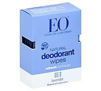 Eo Deodorant Lavender Wipes - 6 Count