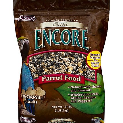 Browns Encore Pet Food Natural Parrot Food Classic Bag - 4 Lb - Image 2