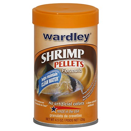 Wardley Fish Food Shrimp Pellets Formula Bottom Feeders Can - 4.5 Oz - Image 1