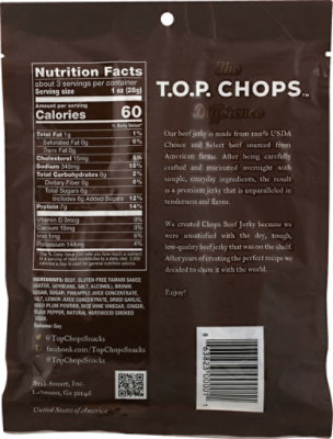 TOP Chops Jerky Beef Teriyaki - 2.75 Oz - Image 5