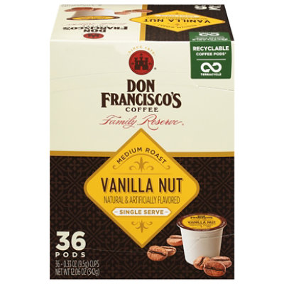 Don Franciscos Coffee Family Reserve Coffee Single Serve Medium Roast Vanilla Nut - 36-0.33 Oz - Image 3