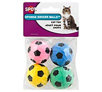 SPOT Cat Toy Soccer Balls Sponge Card - 4 Count